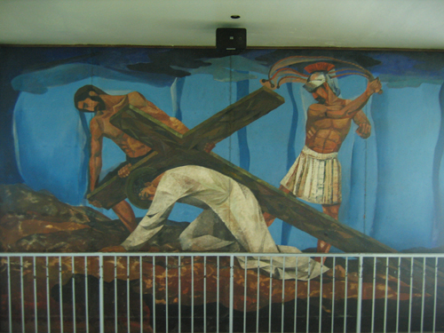 Stations Of The Cross Church. Kiukok… One of the murals