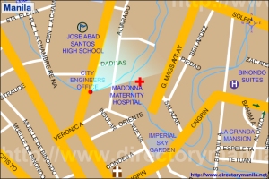 Map showing the area seen in the above photo (map courtesy of www.directorymanila.net).