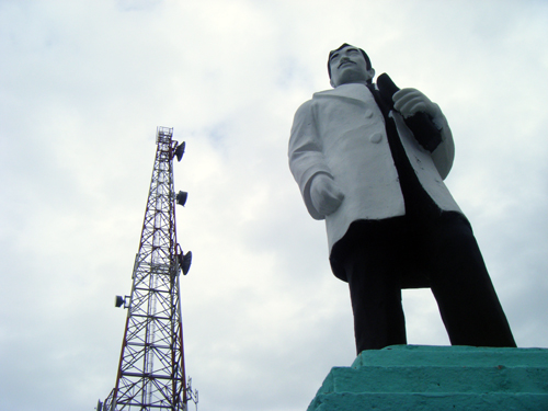 Rizal's monument and the Digitel tower