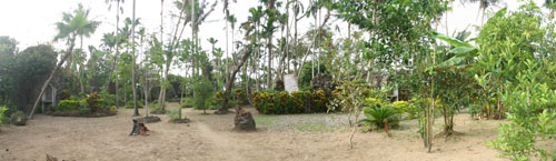 Panorama shot of the site of the ruins